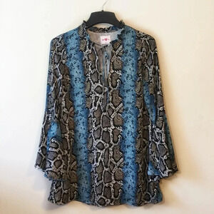 Buddy Love Teddy Python Print Tunic/Mini Dress
